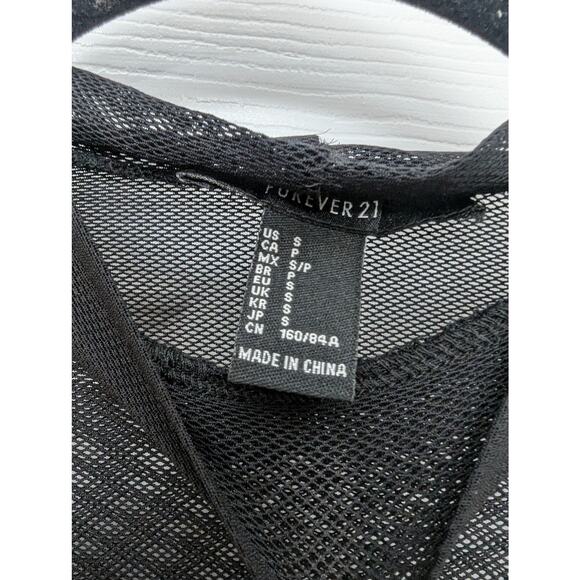 Forever 21 Dress Size S Midi Fishnet Conceal And Reveal Sexy Club Concert Goth - Picture 5 of 10